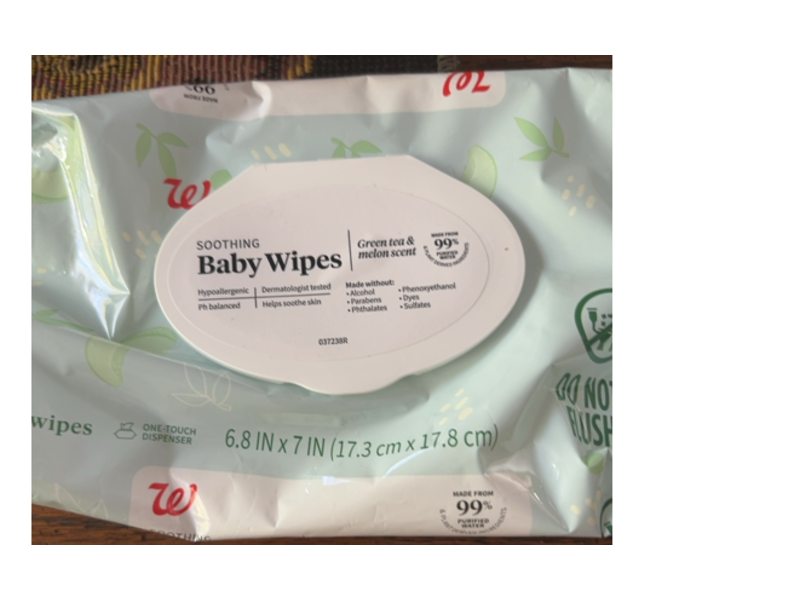 Walgreens Soothing Baby Wipes, Green Tea & Melon, 64 Count