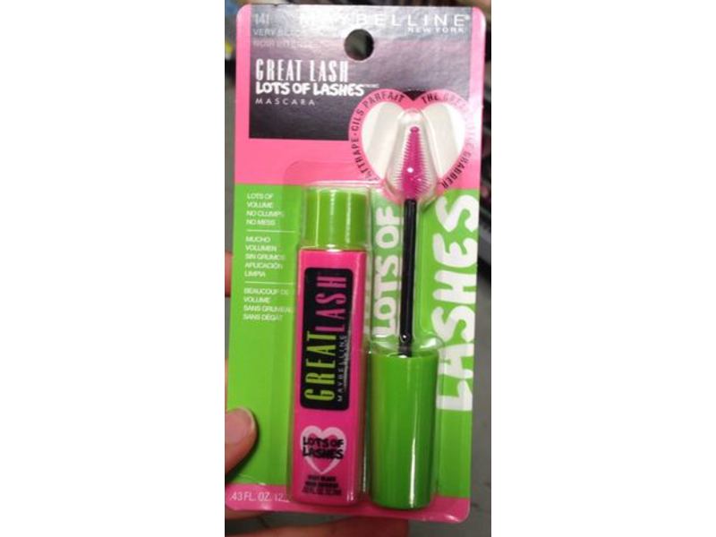 Maybelline New York Great Lash Lots of Lashes Mascara, 141 Very Black, 0.43 fl oz/12 mL