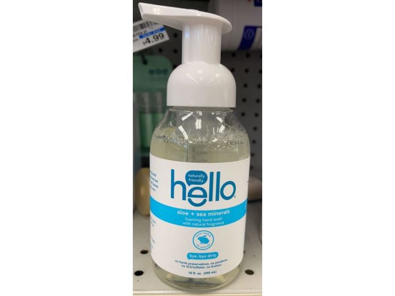 Hello Foaming Hand Wash, Aloe + Sea Minerals, 10 fl oz/295 mL