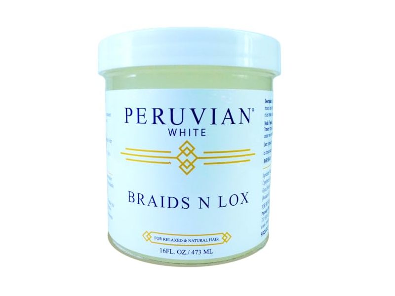 Peruvian white Braids N Lox Gel, 16 fl oz/473 mL