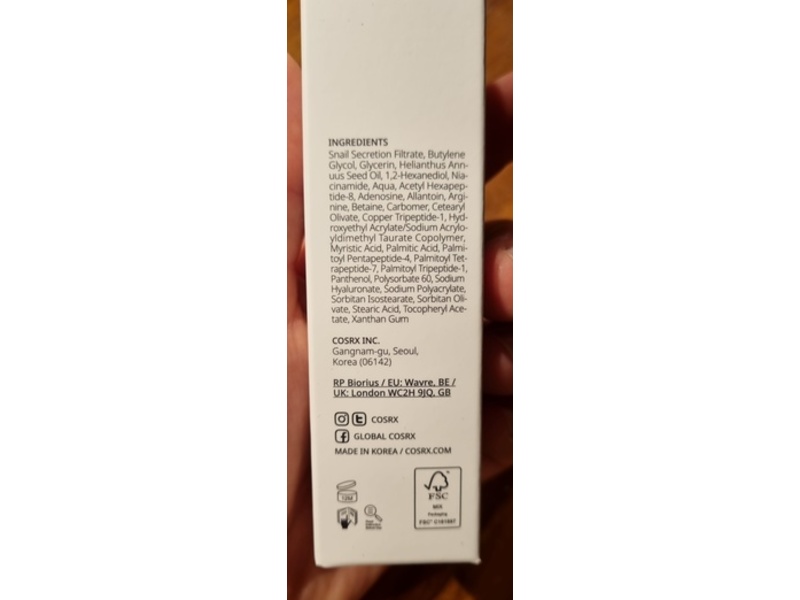 Cosrx Advanced Snail Peptide Eye Cream, 0.84 fl oz/25 mL