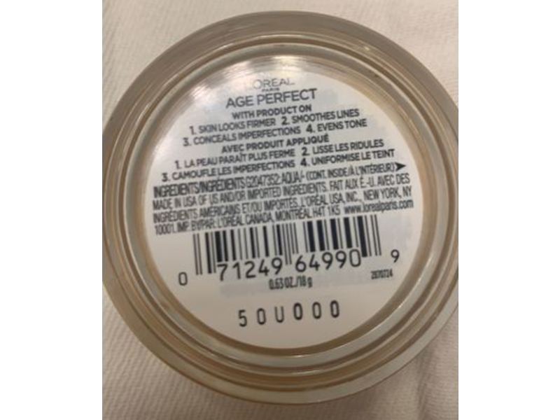 L'Oreal Paris Age Perfect 4-In-1 Tinted Face Balm Foundation, Light 10, 0.63 oz/18 g