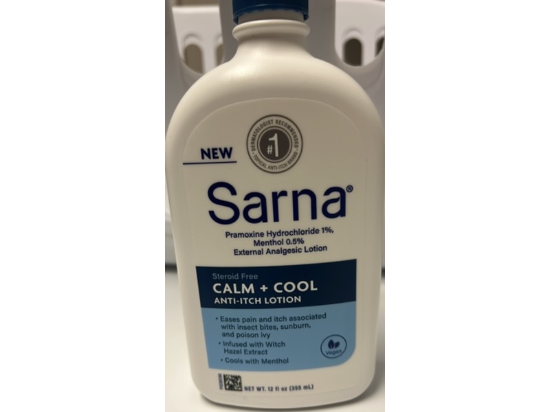 Sarna Calm + Cool Anti-Itch Lotion, Menthol, 12 fl oz/355 mL