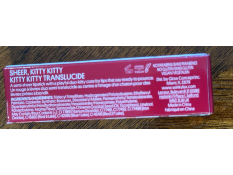 Winky Lux Purrfect Pout Lip Stain, Frisky, 0,.12 fl oz/3.6 g