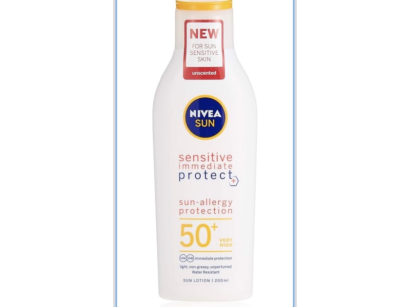 Nivea Sun Sensitive Immediate Protect Sun-Allergy Protection Sun Lotion, SPF 50+, 200 mL
