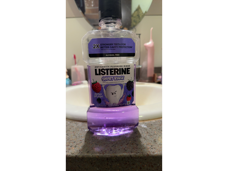 Listerine Smart Rinse, Berry Splash, 16.9 fl oz/500 mL