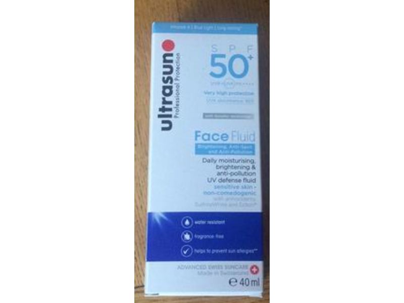 Ultrasun Anti Pollution Face Fluid, Sensitive Skin, SPF 50+, 40 mL