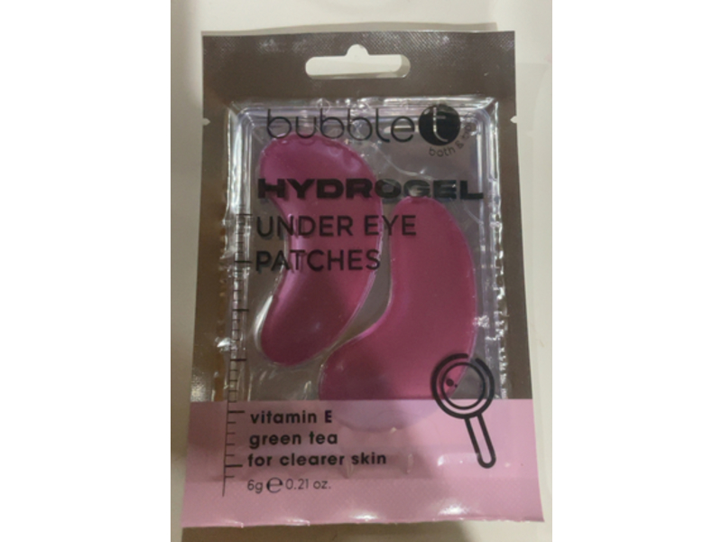 bubble t Hydrogel Under Eye Patches, Vitamin E & Green Tea, 0.21 oz/6 g