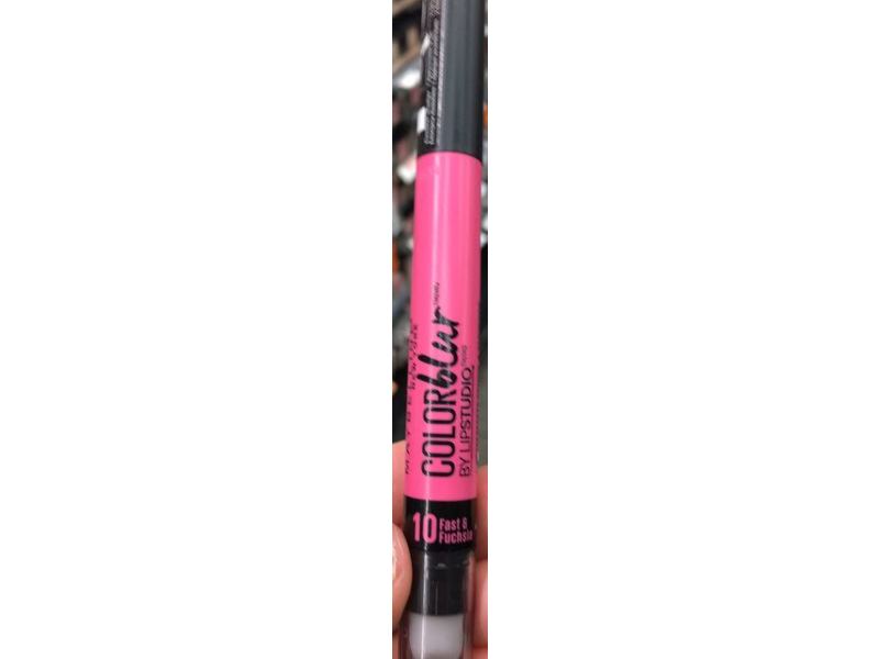 Maybelline New York Lip Studio Color Blur Cream Matte Pencil & Smudger, 10 Fast & Fuchsia, 0.04 oz