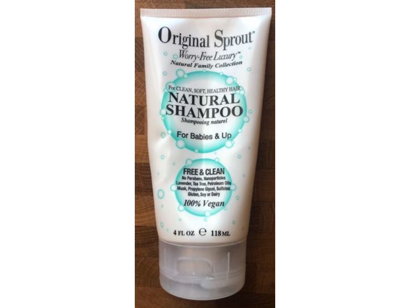 Original Sprout Natural Shampoo, Free & Clean, 4 fl oz/118 mL