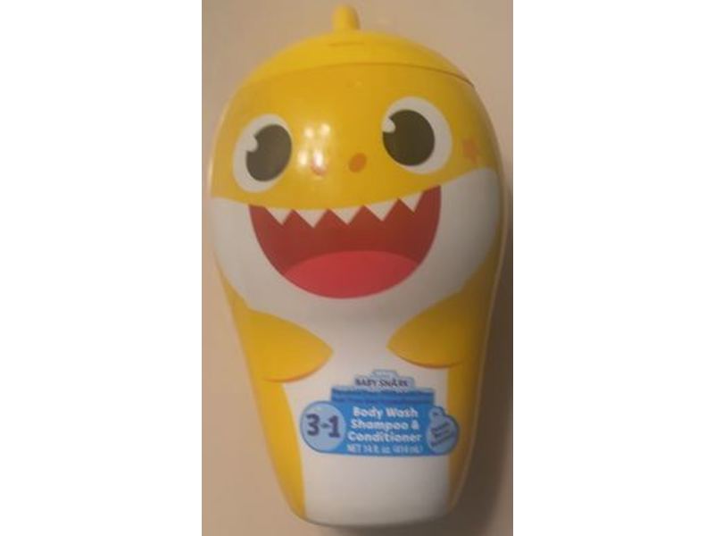 Baby Shark 3-1 Body Wash Shampoo & Conditioner, 14 fl oz/414 mL