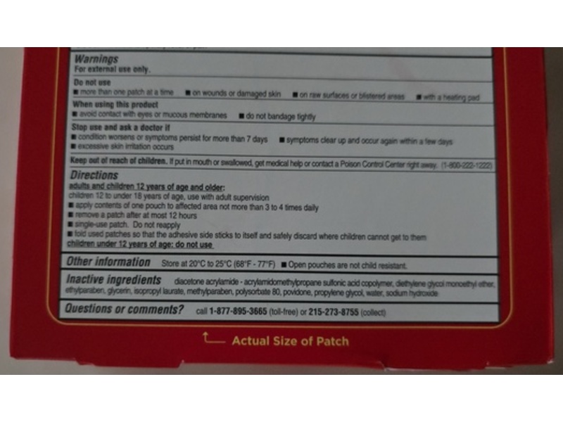 Tylenol Precise Pain Relieving Patch, Unscented, 4 Count