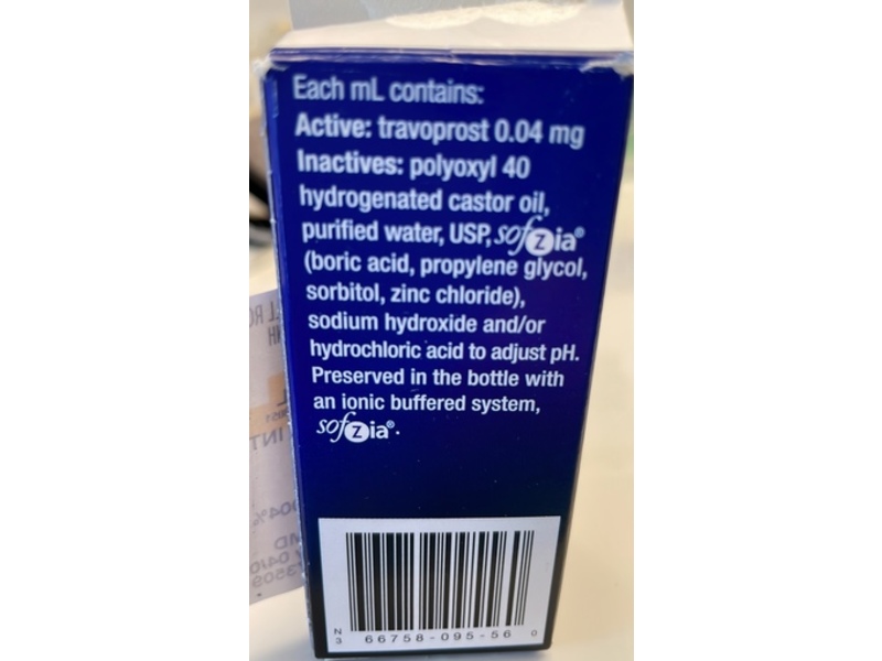 Travatan Z (travoprost ophthalmic solution), 0.004%, 2.5 mL, Sandoz (Rx)