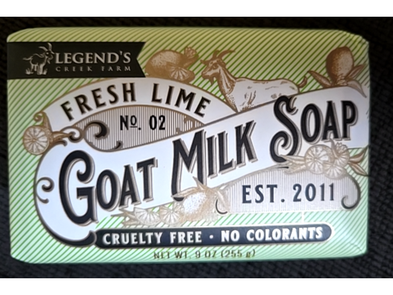 Legend's Creek Farm Goat Milk Soap, Fresh Lime, 9 oz/255 g