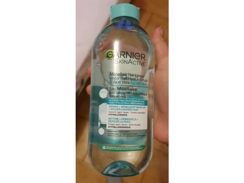 Garnier Skinactive Cleansing Micellar Water, Hyaluronic Acid & Aloe Vera, 400 mL