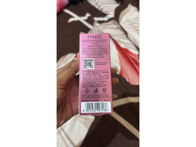 Pond's Bright Beauty Serum, Gluta Niacinamide, 14 mL