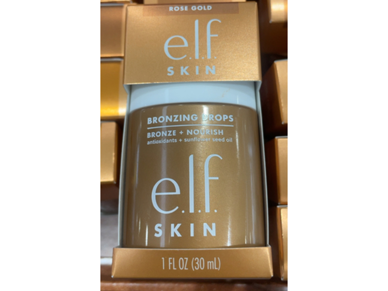 e.l.f. Skin Bronze + Nourish Bronzing Drops, Rose Gold, 1 fl oz/30 mL