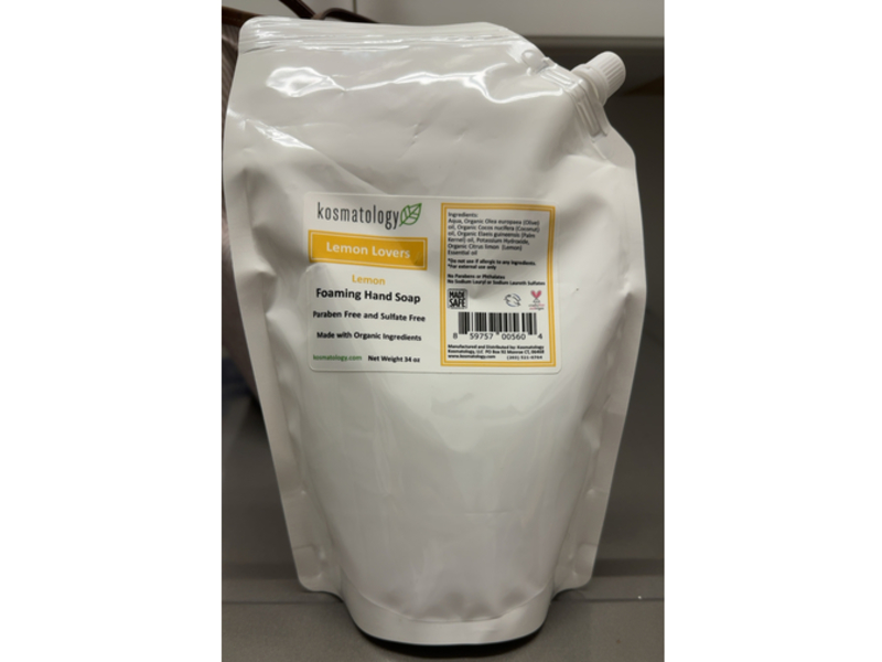 Kosmatology Lemon Lovers Foaming Hand Soap, Lemon, 34 oz