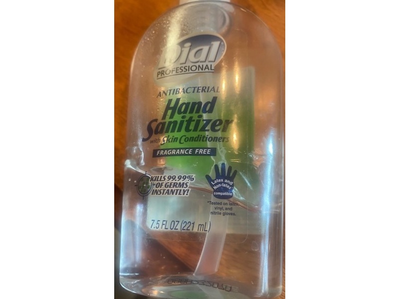 Dial Antibacterial Hand Sanitizer With Skin Conditioners, 7.5 fl oz (221 mL)