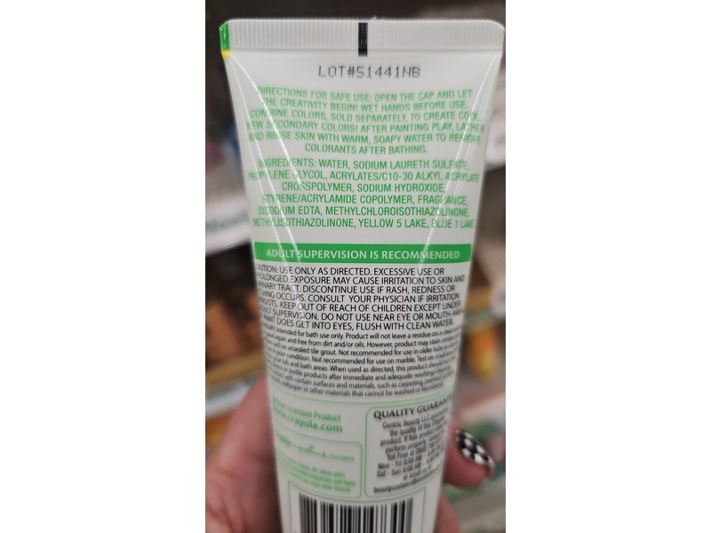 Crayola Bathtub Finger Paint Soap, Screamin Green, 4 fl oz/118 mL