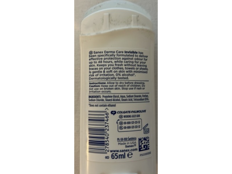Sanex Derma Care 48H Invisible Deodorant, 65 mL