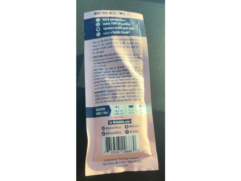 Mr. Bubble Powder Bubble Bath, 1.4 oz/40 g