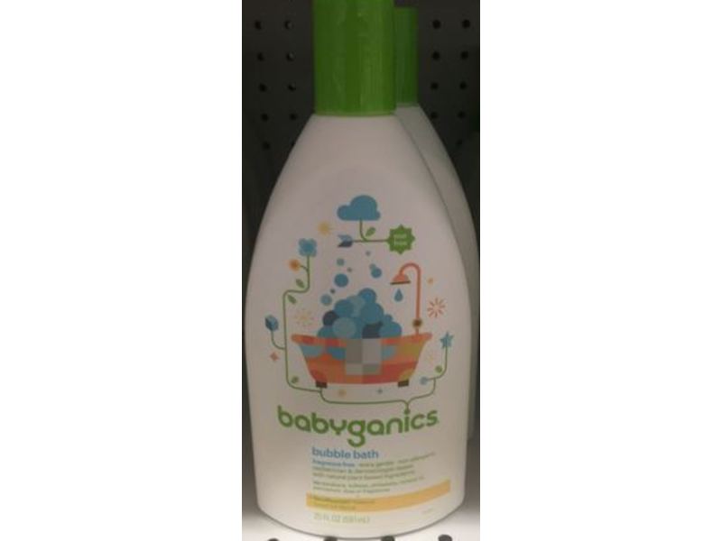 Babyganics Bubble Bath, Fragrance Free, 20 fl oz/591 mL, Pack Of 3