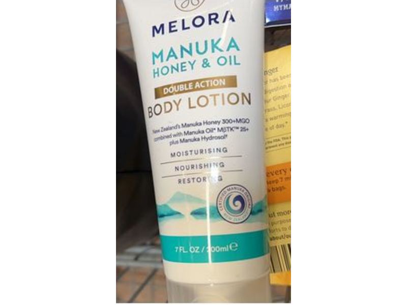Melora Double Action Body Lotion, Manuka Honey & Oil, 7 fl oz/200 mL