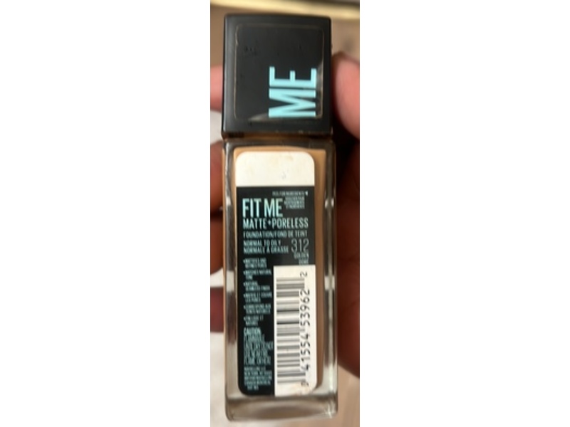 Maybelline New York Fit Me Matte + Poreless Foundation, 312 Golden Dore, 1 fl oz/30 mL
