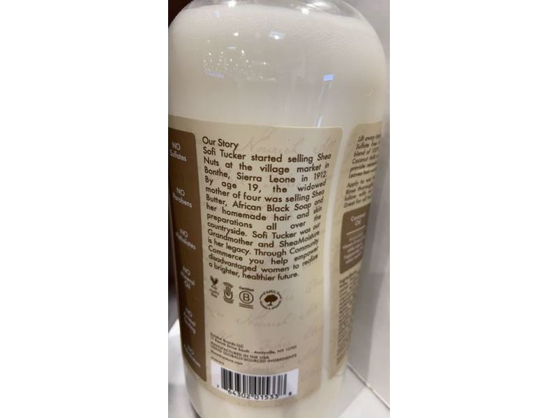 SheaMoisture Daily Hydration Shampoo, Coconut Milk & Acacia Senegal, 34 fl oz/1 L