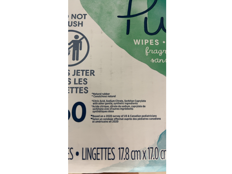 Pampers Pure Baby Wipes, Aqua, 560 Count