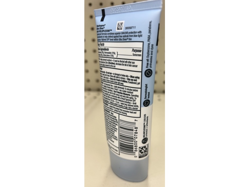 Neutrogena Ultra Sheer Dry-Touch Sunscreen, SPF 100+, 3 fl oz/88 mL
