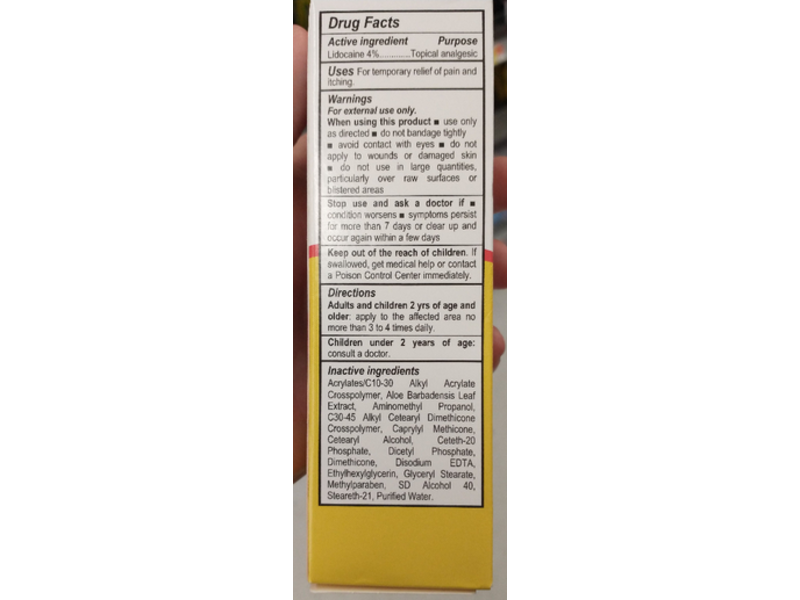 Equate Pain Relief Cream, 4% Lidocaine, 2.5 fl oz/74 mL