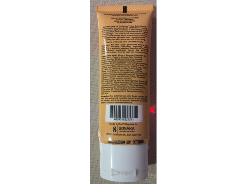 Kemans Daily UV ProTech Face Tinted Sunscreen, SPF 50, 30 g