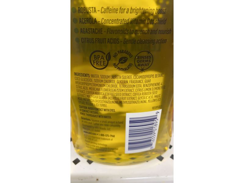 Zest Hydrating Body Wash, Lemon Peel & Agave, 20 fl oz/591 mL