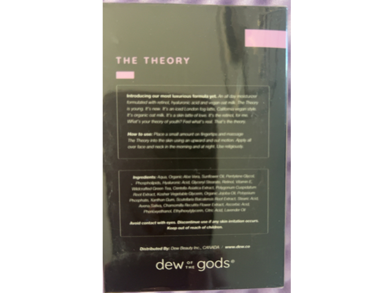 Dew Of The Gods The Theory Retinol + Oat Milk Hyaluronic Creme Blend, 1.69 fl oz/50 mL