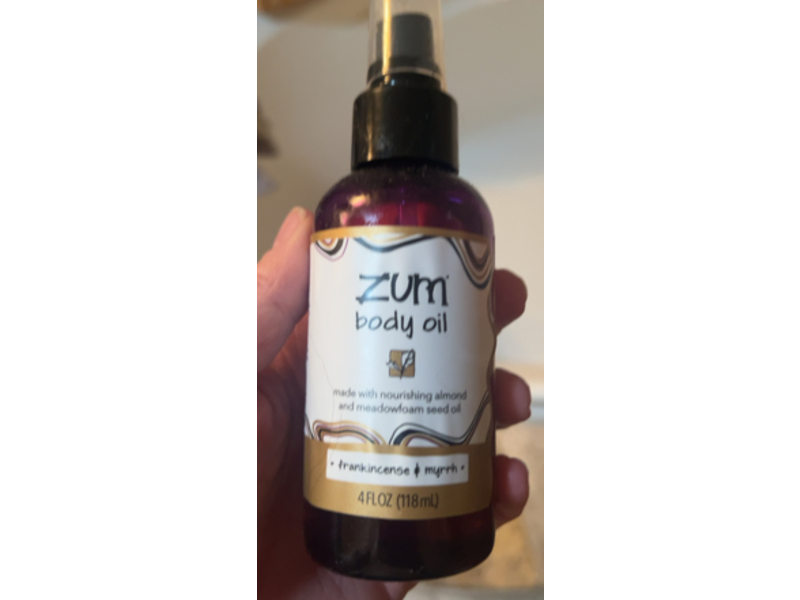 Zum Massage and Body Oil, Frankincense and Myrrh, 4 fl oz/118 mL