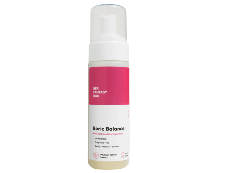 Her Fantasy Box Boric Balance Foam Wash, 6 fl oz/177 mL