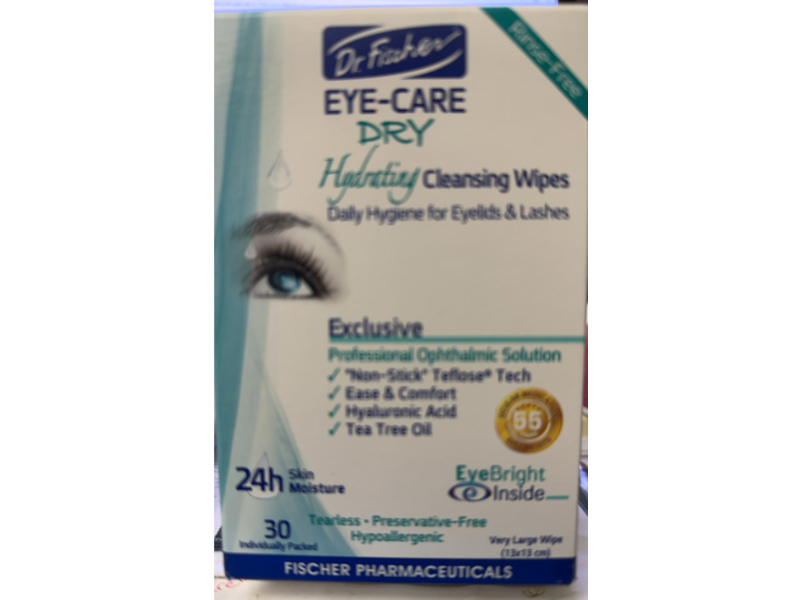 Dr. Fischer Eye-Care Hydrating Cleansing Wipes, 30 Count