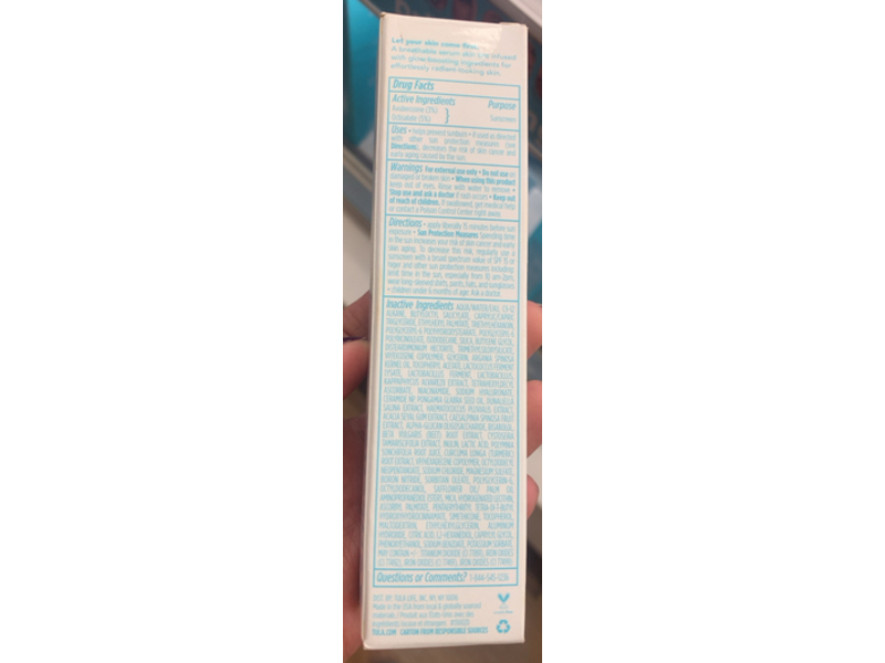 Tula Skin Care Radiant Skin Brightening Serum Skin Tint Sunscreen, SPF 30, 20, 1 fl oz/30 mL