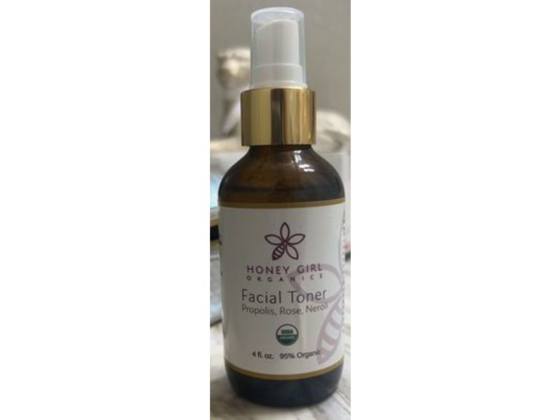 Honey Girl Organics Facial Toner, Propolis, Rose, Neroli, 4 fl oz