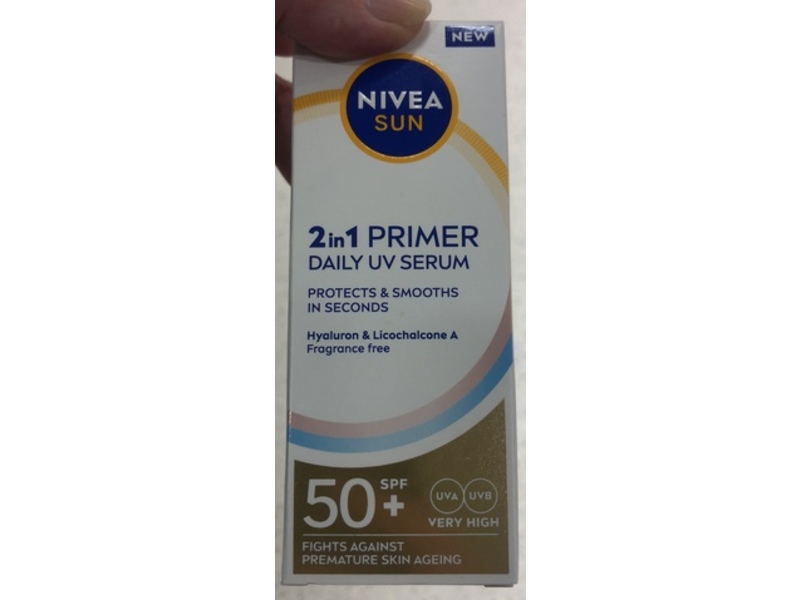 Nivea Sun 2-In-1 Primer Daily UV Serum, SPF 50+, 30 mL