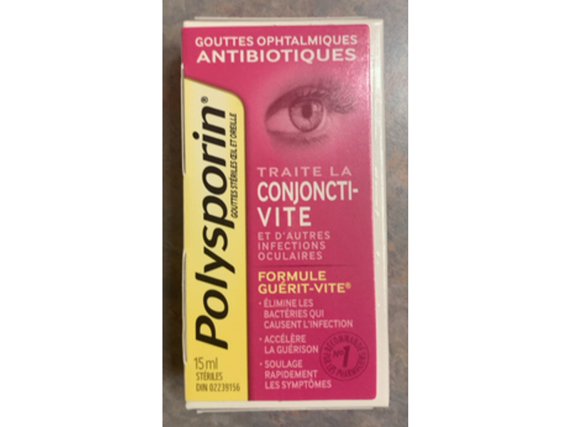 Polysporin Antibiotic Eye Drop, 15 mL