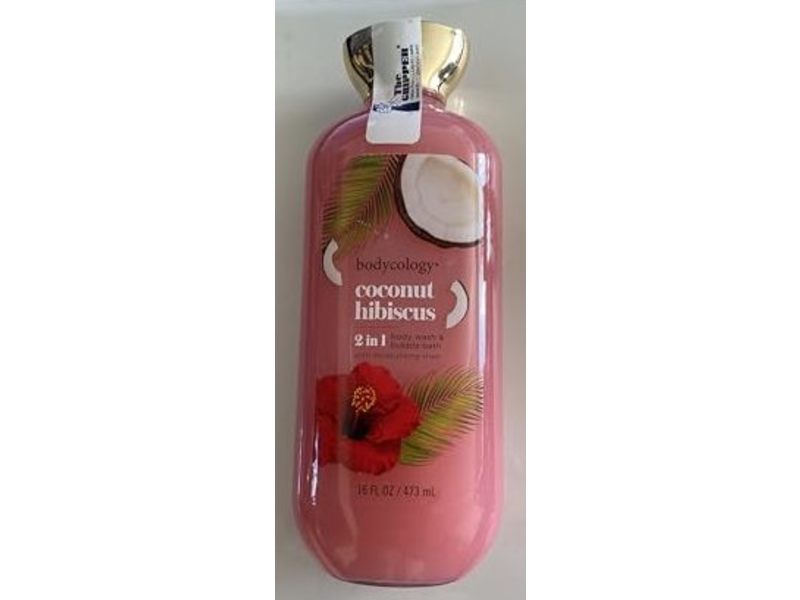 Bodycology 2 In 1 Body Wash & Bubble Bath, Coconut Hibiscus,16 fl oz/473 mL