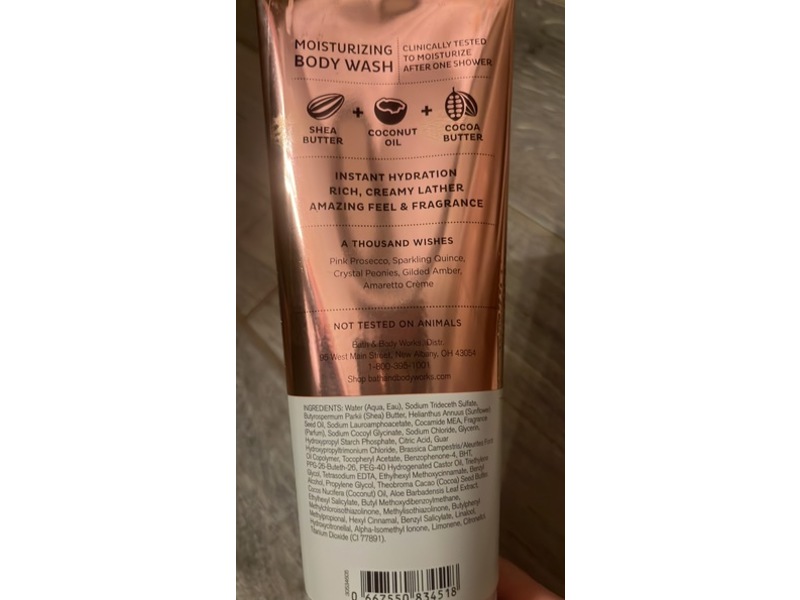 Bath & Body Works Moisturizing Body Wash, A Thousand Wishes, 10 fl oz/296 mL