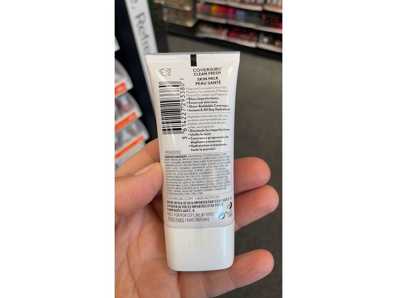 CoverGirl Clean Fresh Skin Milk Foundation, Light 540, 1 fl oz/30 mL.