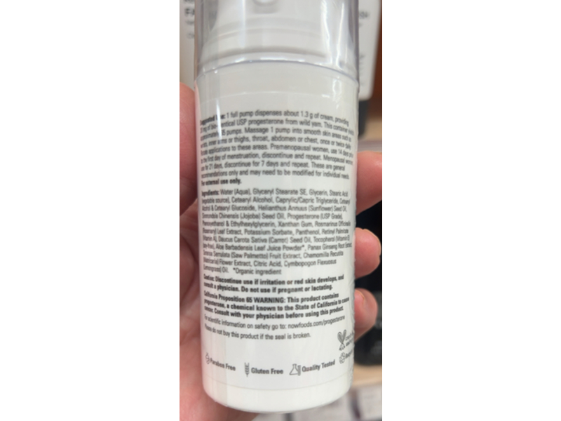 Now Solutions Progesterone from Wild Yam Balancing Skin Cream, 3 oz/85 g