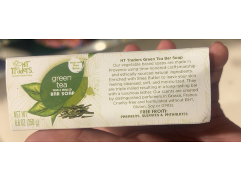 Ht Traders Green Tea Triple Milled Bar Soaps, 8.8 oz/250 g