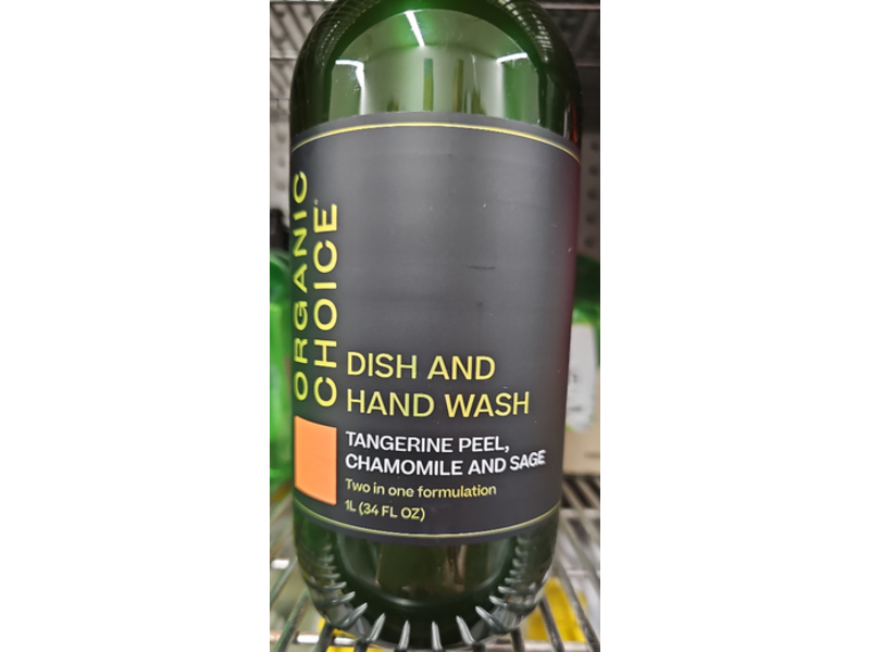 Organic Choice Dish & Hand Wash, Tangerine Peel + Chamomile & Sage, 34 fl oz/1 L