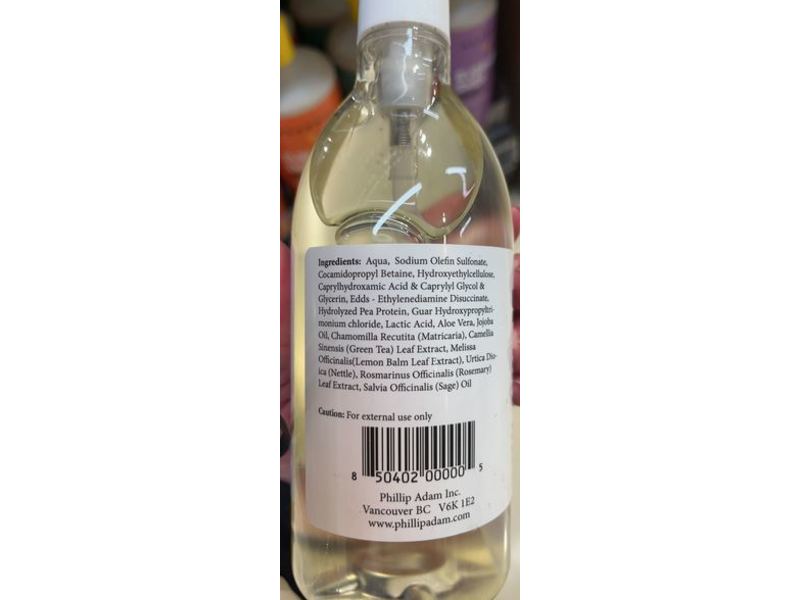 Phillip Adam Wash, Unscented, 13.5 fl oz/400 mL